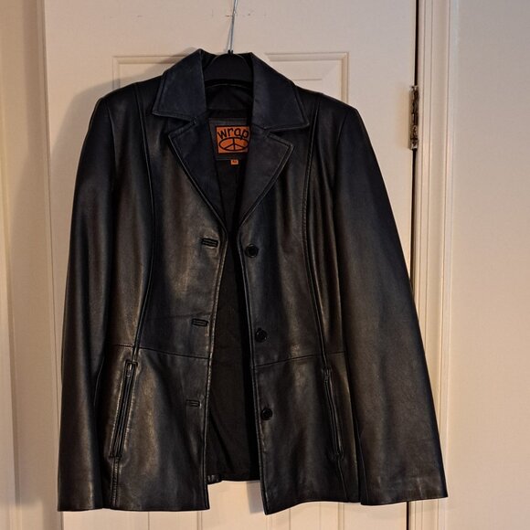 Wrap Leather Coat - Picture 1 of 3